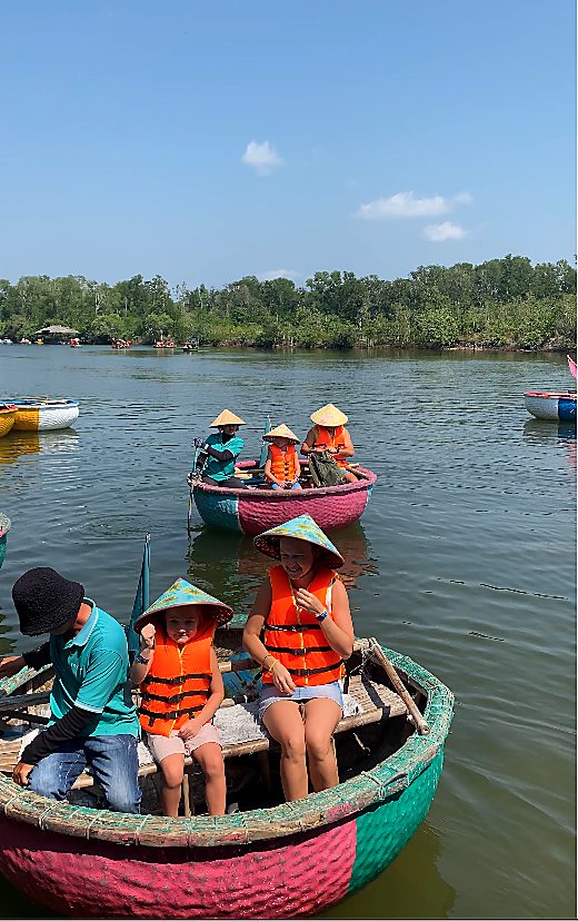 Bamboo basket boat tour in the mangroves of Phu Quoc